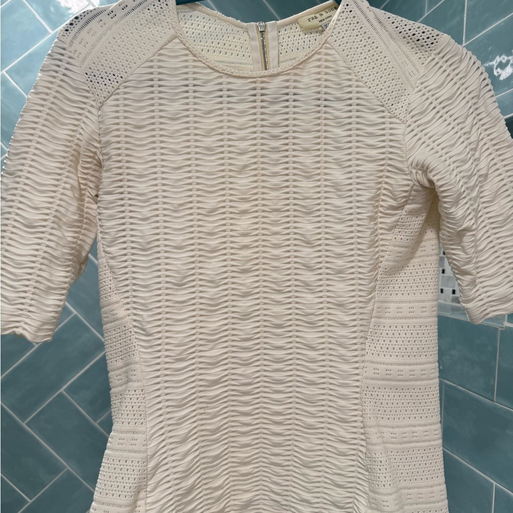 Rag & Bone Cream Textured Blouse